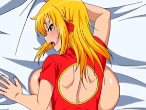 Grosse blonde anime melone en train de baiser