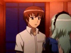 Bombe d'anime buvant du sperme. Babe d'anime à gros seins buvant du