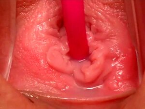 Lovense Extreme Gros plan. Ouvert en grand avec un spéculum et