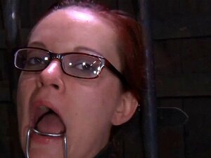 La beauté se déshabille dans une cage