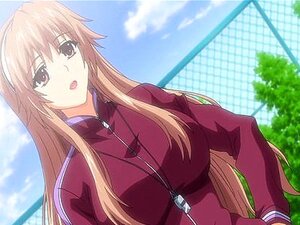 Une mignonne hentai en maillot de bain se fait baiser les seins