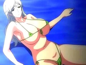 Une MILF d'anime frotte une bite avec ses seins