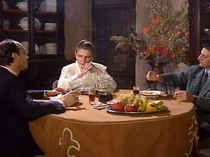 Pornucopie sur la table à dîner