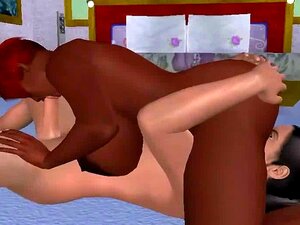 Gros nichons noirs de dessin animé 3D hardcore